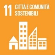 Immagine Obiettivo 11 con testo Città e comunità sostenibili