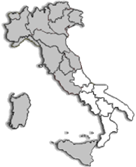 Immagine italia con regioni interessate